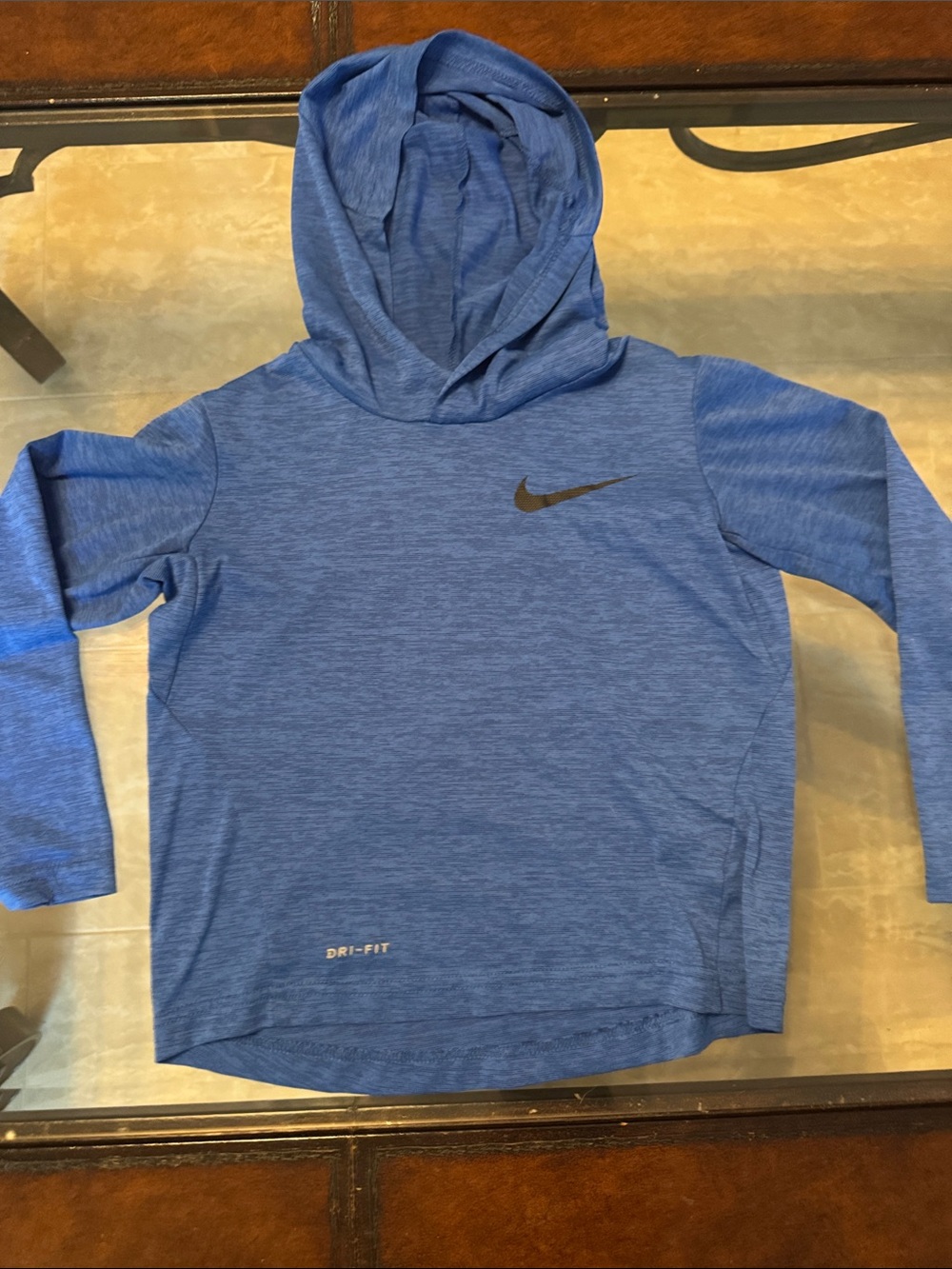 Nike Blue Heather Dri-FIT Hooded Pullover for Kids